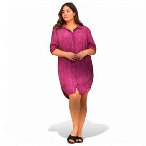 TORRID Plus Size Gauze Button Through Swimsuit Cover-Up dress.